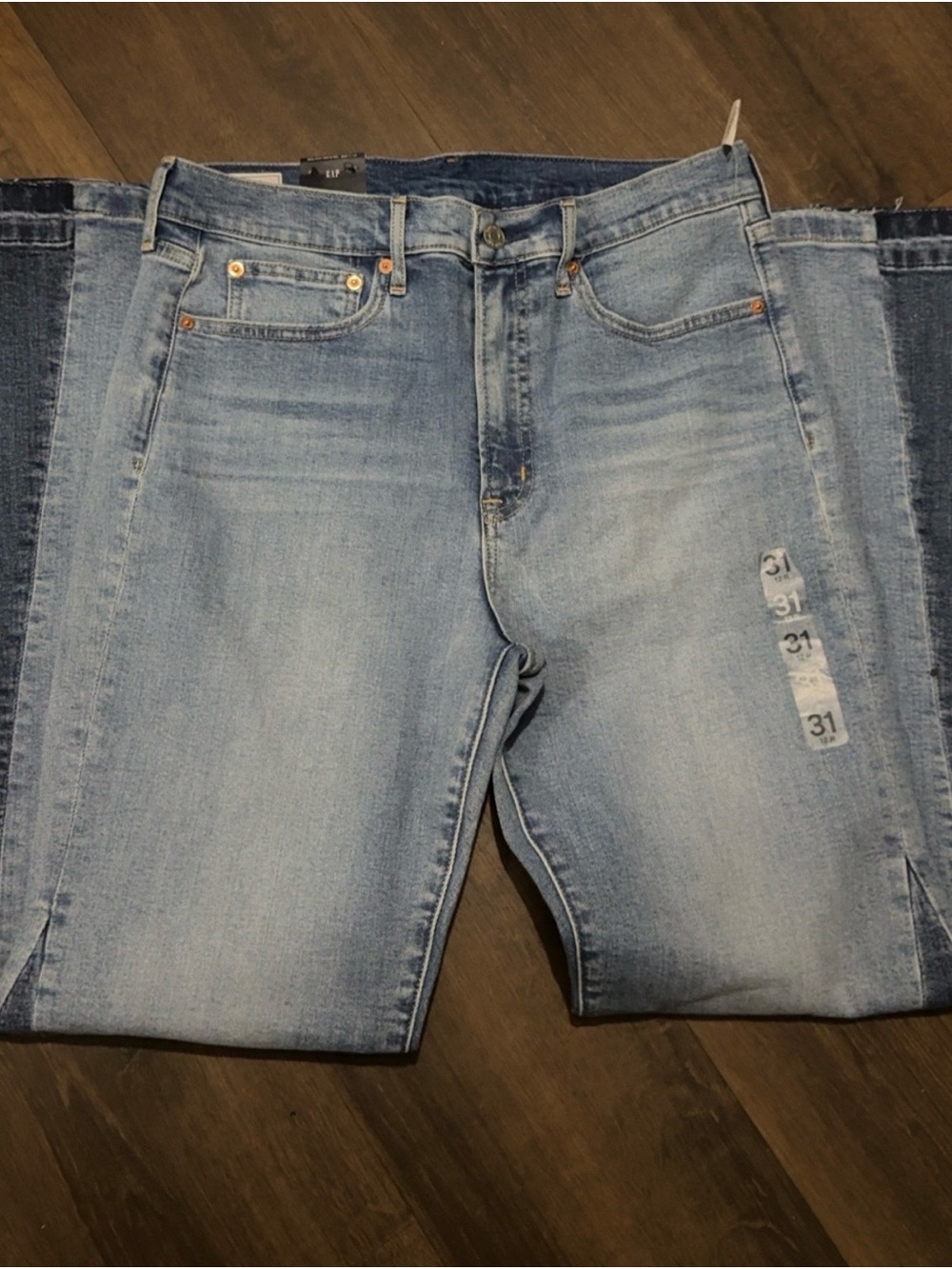 Split Dye GAP Flare Jeans